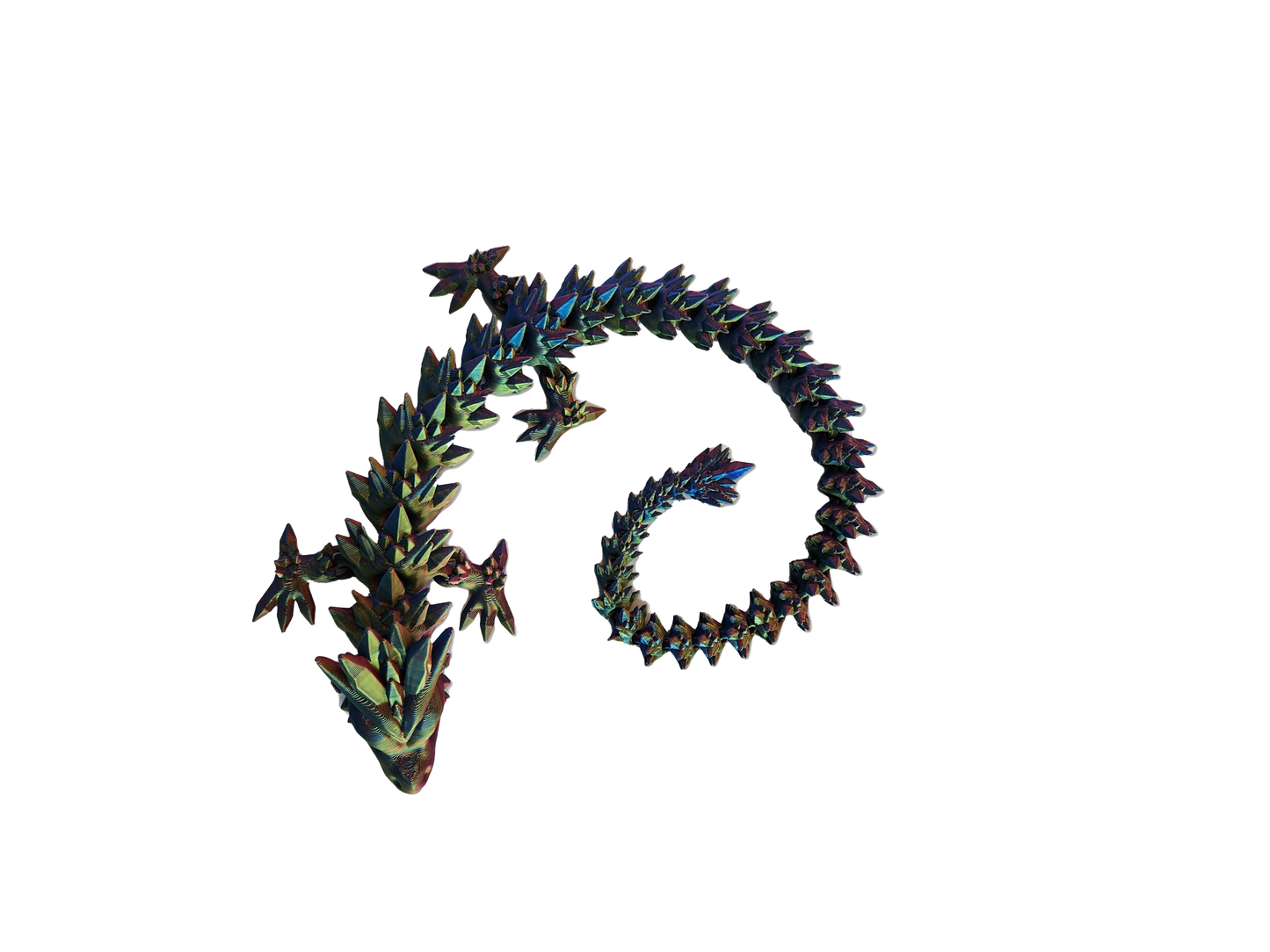 Big 20" Color Morphing, Dragon with Magic Sparkle Egg (Improved Design) Made in USA | Articulated 3D Dragon Egg