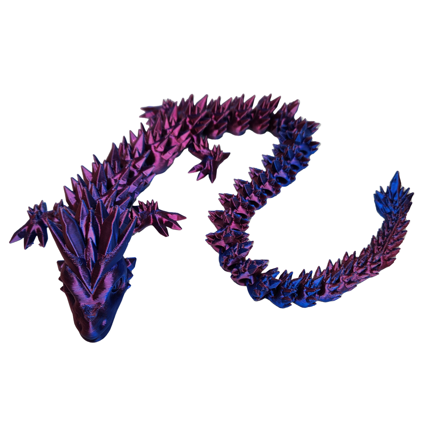 Big 20" Color Morphing, Dragon with Magic Sparkle Egg (Improved Design) Made in USA | Articulated 3D Dragon Egg