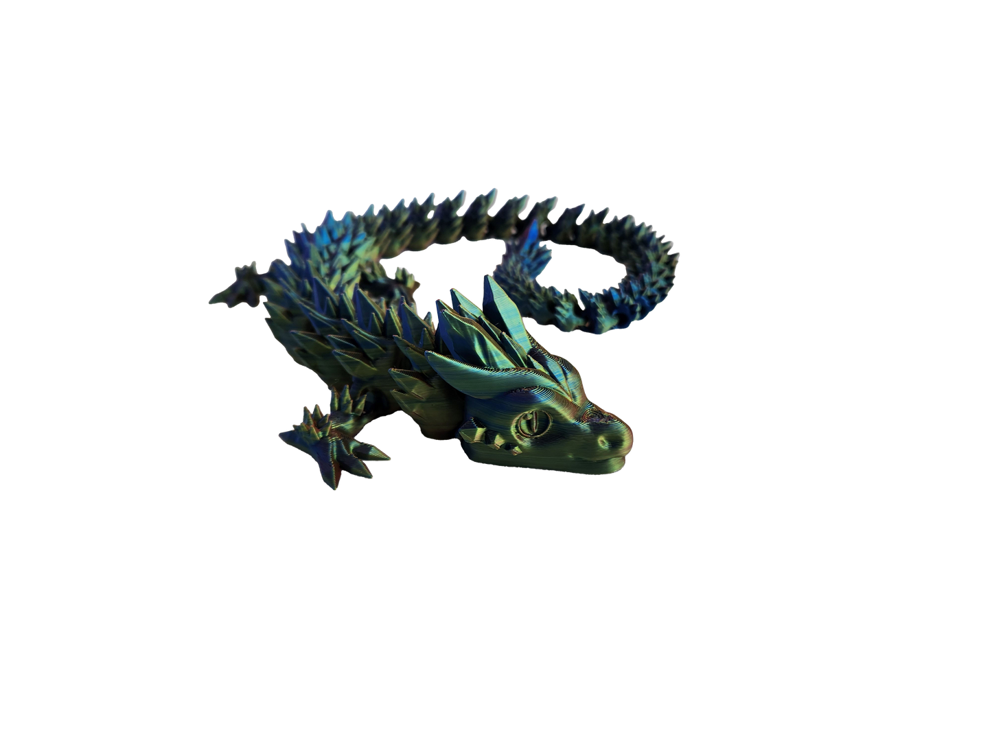 Big 20" Color Morphing, Dragon with Magic Sparkle Egg (Improved Design) Made in USA | Articulated 3D Dragon Egg